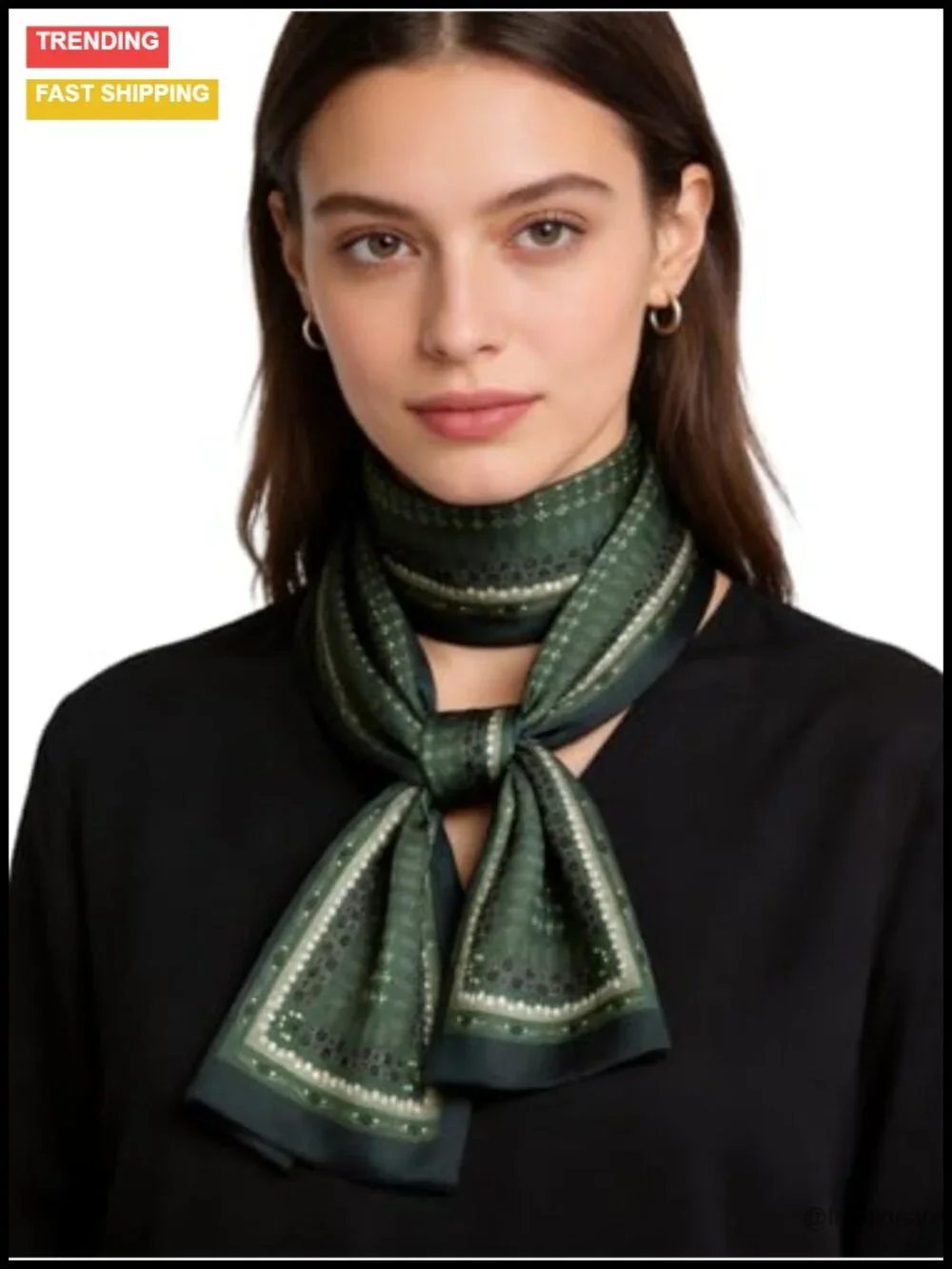 100% Mulberry Silk Reversible Skinny Scarf - All-Season 59